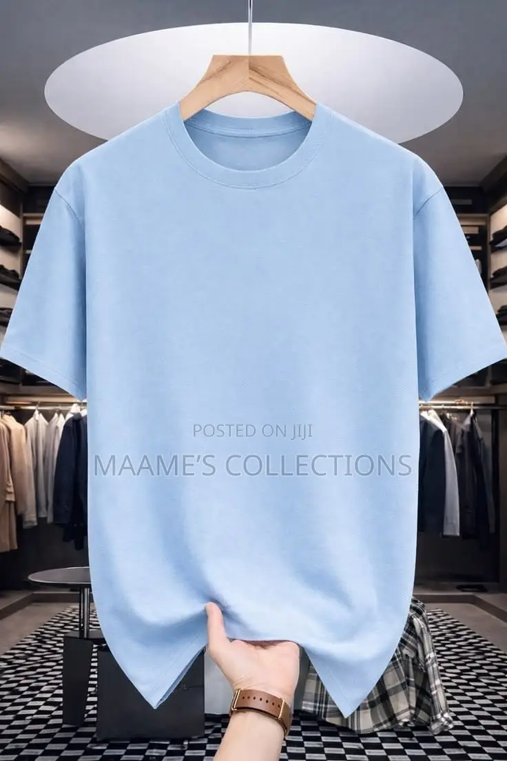 Unisex Classic Crew Neck Heavy Plain Short Sleeve T-Shirt