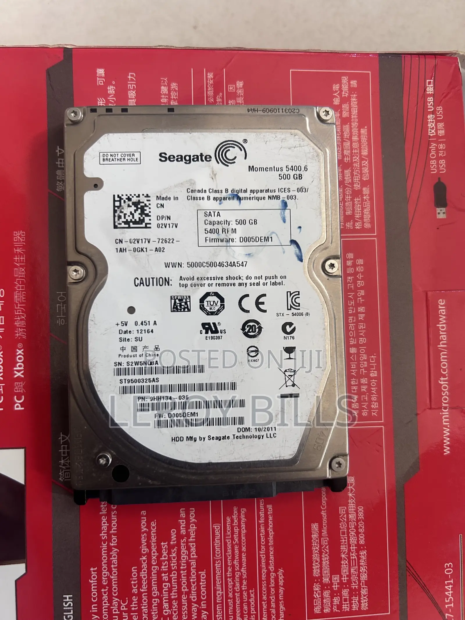 Seagate Hard Disk Drive (500GB) .5400RPM