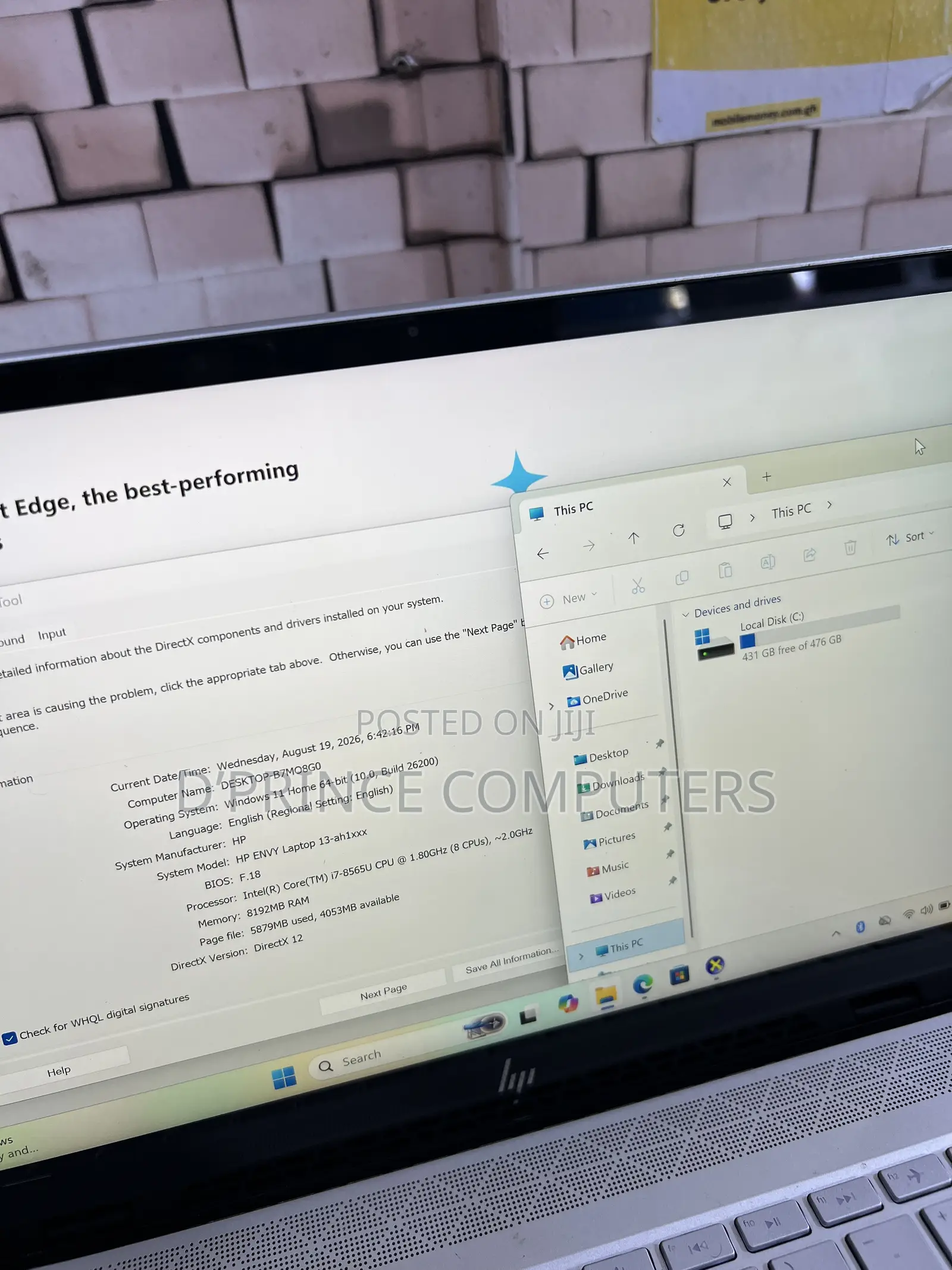 Laptop HP Envy 13 8GB Intel Core i7 SSD 512GB