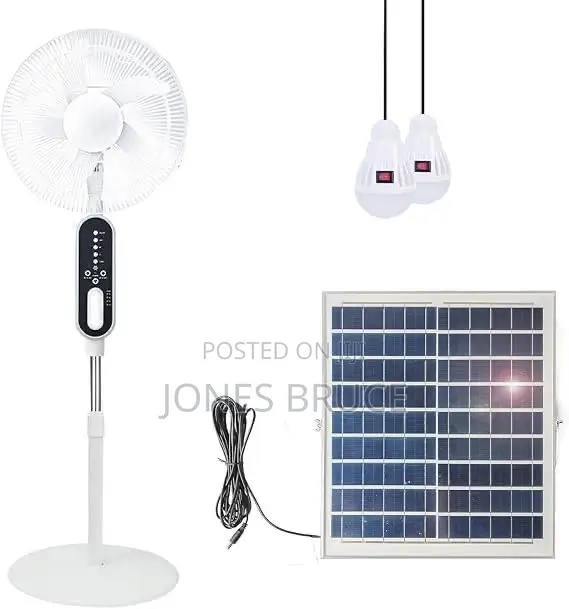 Solar Standing Fan - 16 Inch Rechargeable