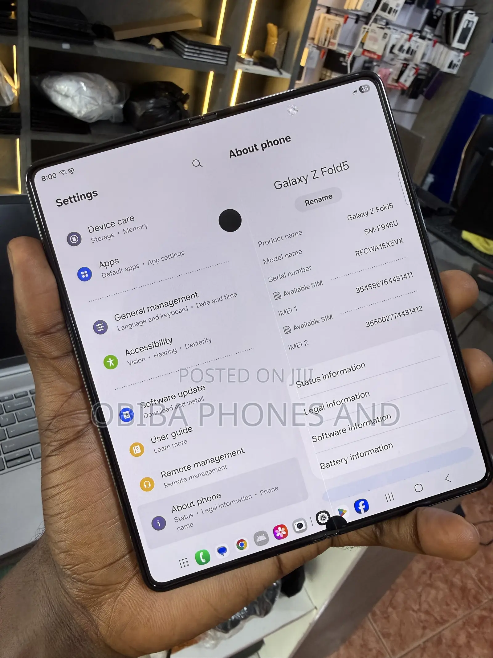 Samsung Galaxy Z Fold 5 256 GB Black
