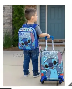 Disney Stitch Kids 2-Piece Luggage Set + Luggage Tag