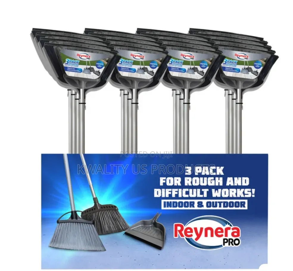 Raynera Pro Broom and Dustpan Set - 3 Piece