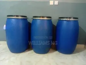Clean 200L Blue Barrel With Lid / Metal Lock Ring