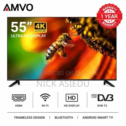AMVO 55 Ultra HD Frameless Smart Android TV