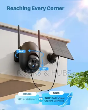 Vimkim PTZ Wireless Security Cameras - /Solar Charge (2 Pack Bundle)
