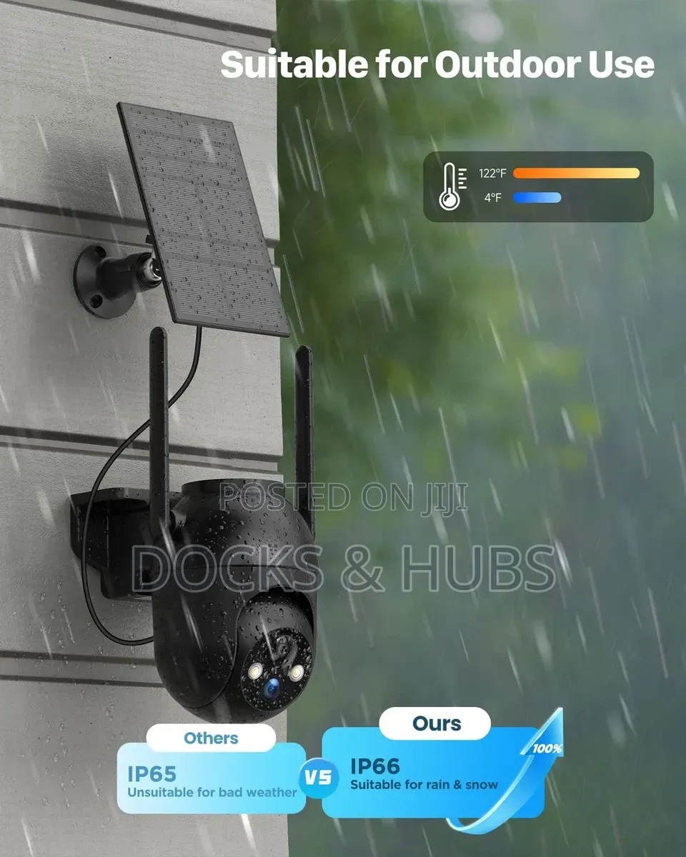 Vimkim PTZ Wireless Security Cameras - /Solar Charge (2 Pack Bundle)