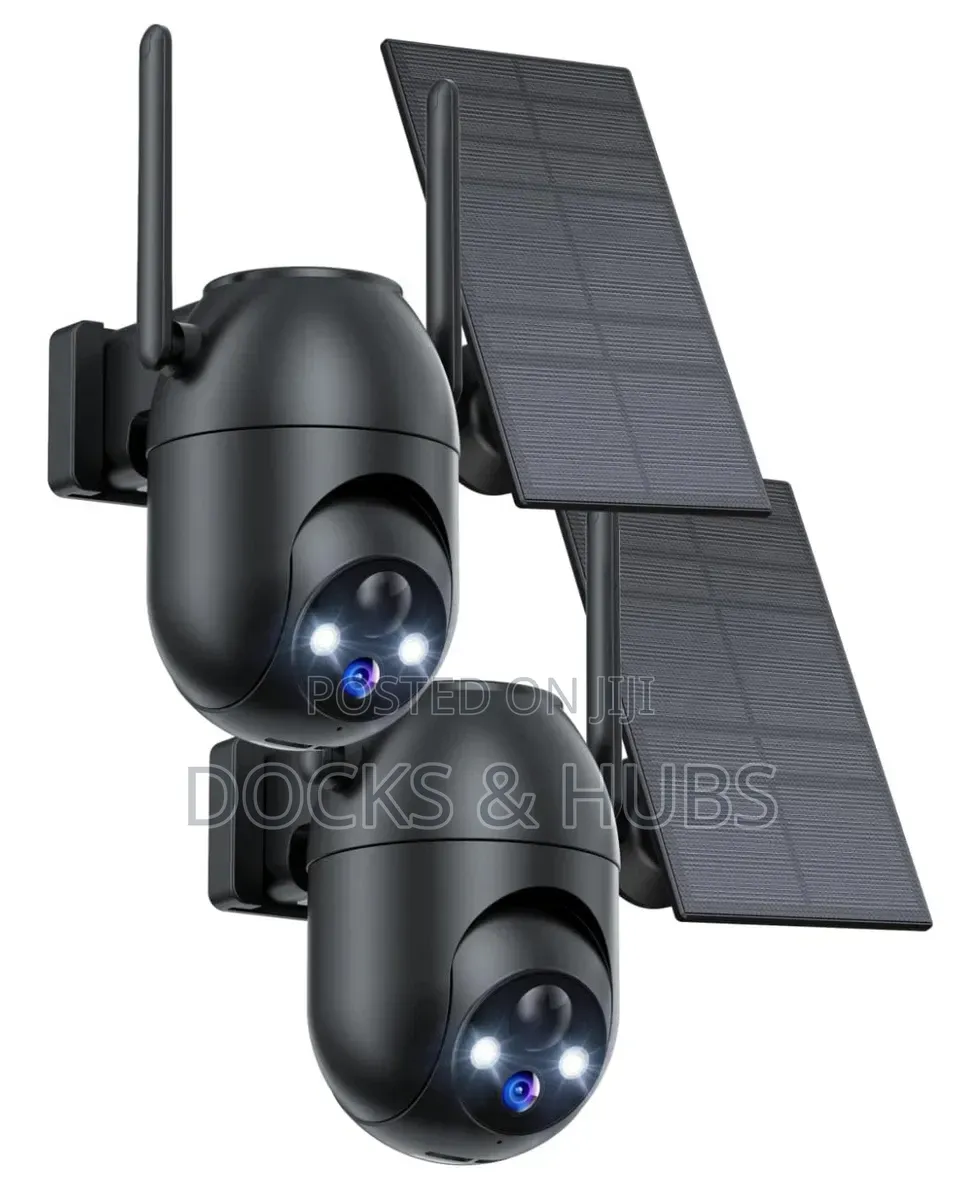 Vimkim PTZ Wireless Security Cameras - /Solar Charge (2 Pack Bundle)