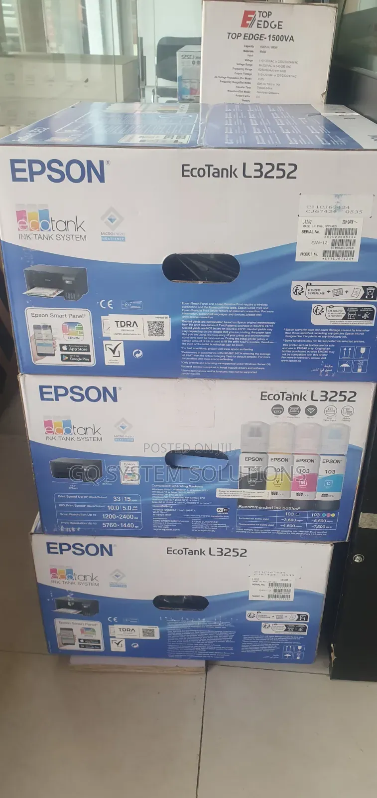 Epson Ecotank L3252 Printer