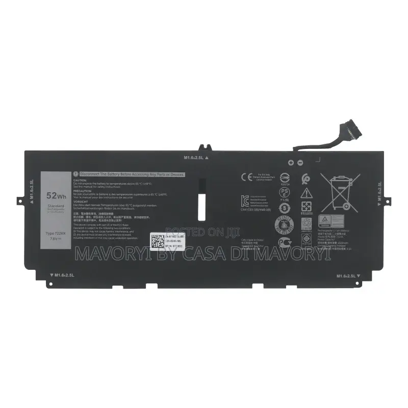 722KK Battery DELL XPS 13 9300 9310 9380 Series P117G P117G001