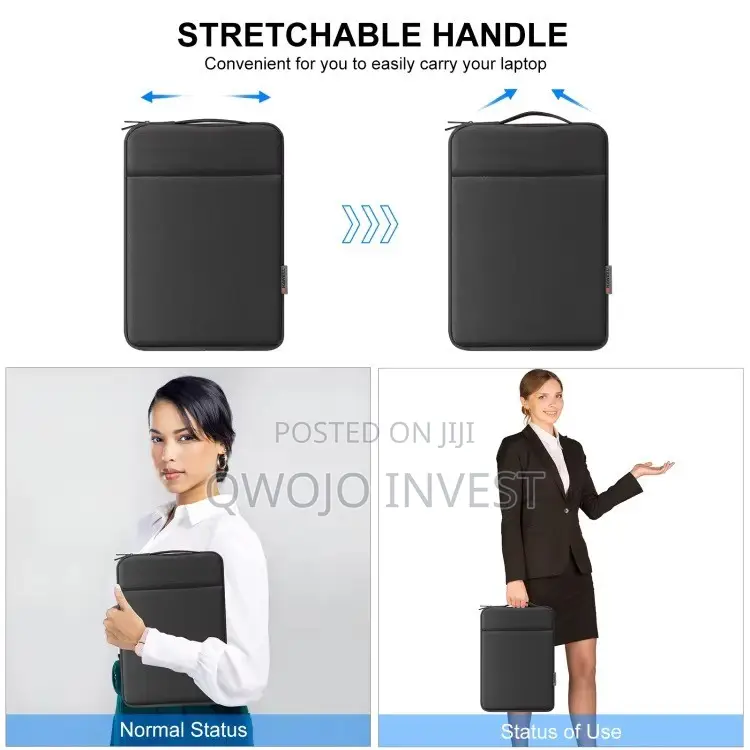 Solid Laptop Sleeve Case With Handle
