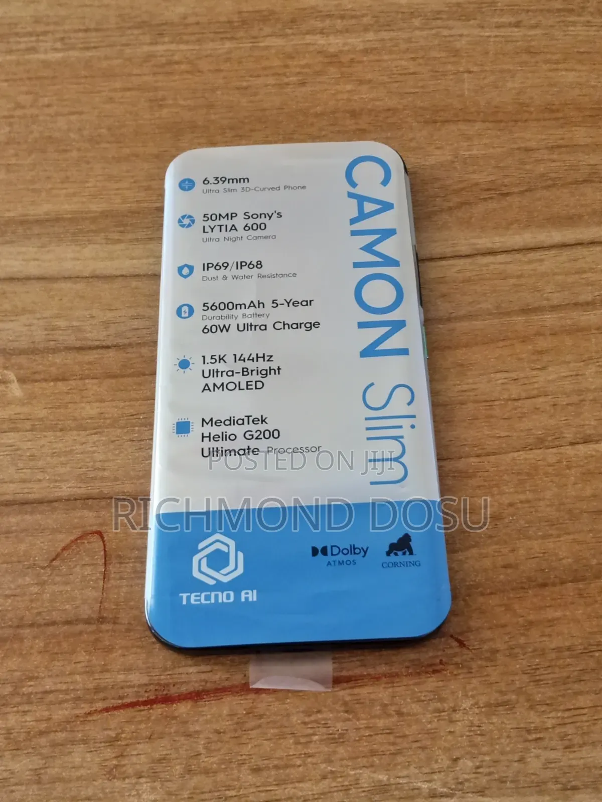 New Tecno Camon Slim 256 GB Black
