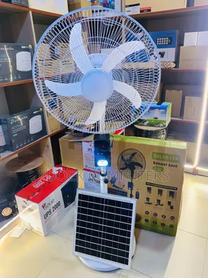 New 25W Multi-Functional Solar Rechargeable Standing Fan Power Bank