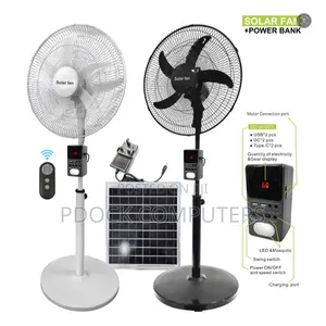 New 25W Multi-Functional Solar Rechargeable Standing Fan Power Bank