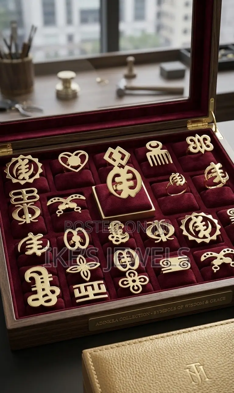 Adinkra Symbols Gold Rings