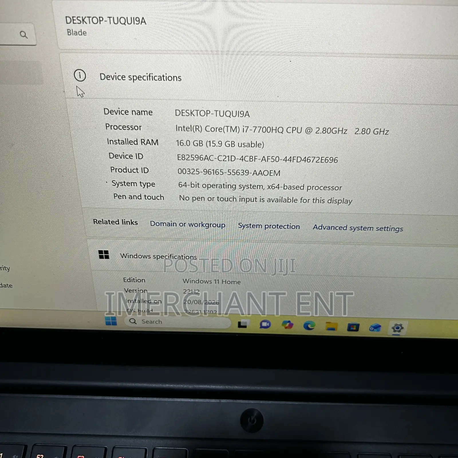 Laptop Razer Blade 16GB Intel Core i7 SSD 512GB