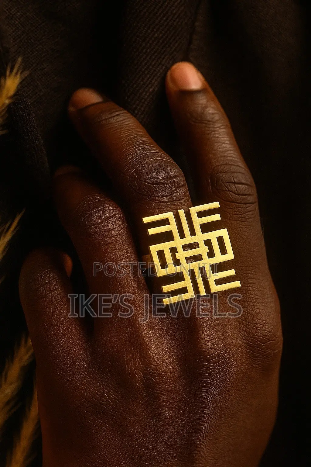 Adinkra Symbols Gold Rings