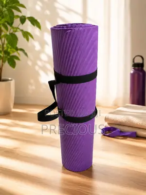 Exercise / Yoga Mat With Carry Strap (Purple)