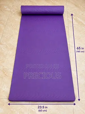 Exercise / Yoga Mat With Carry Strap (Purple)