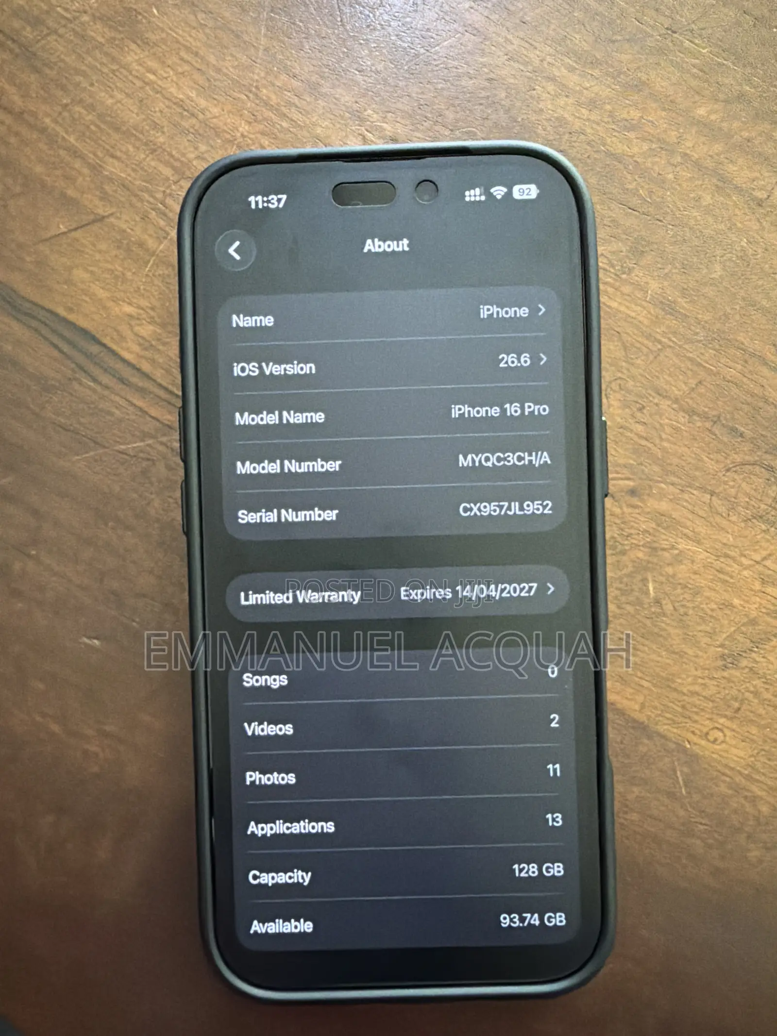 Apple iPhone 16 Pro 128 GB Rose Gold