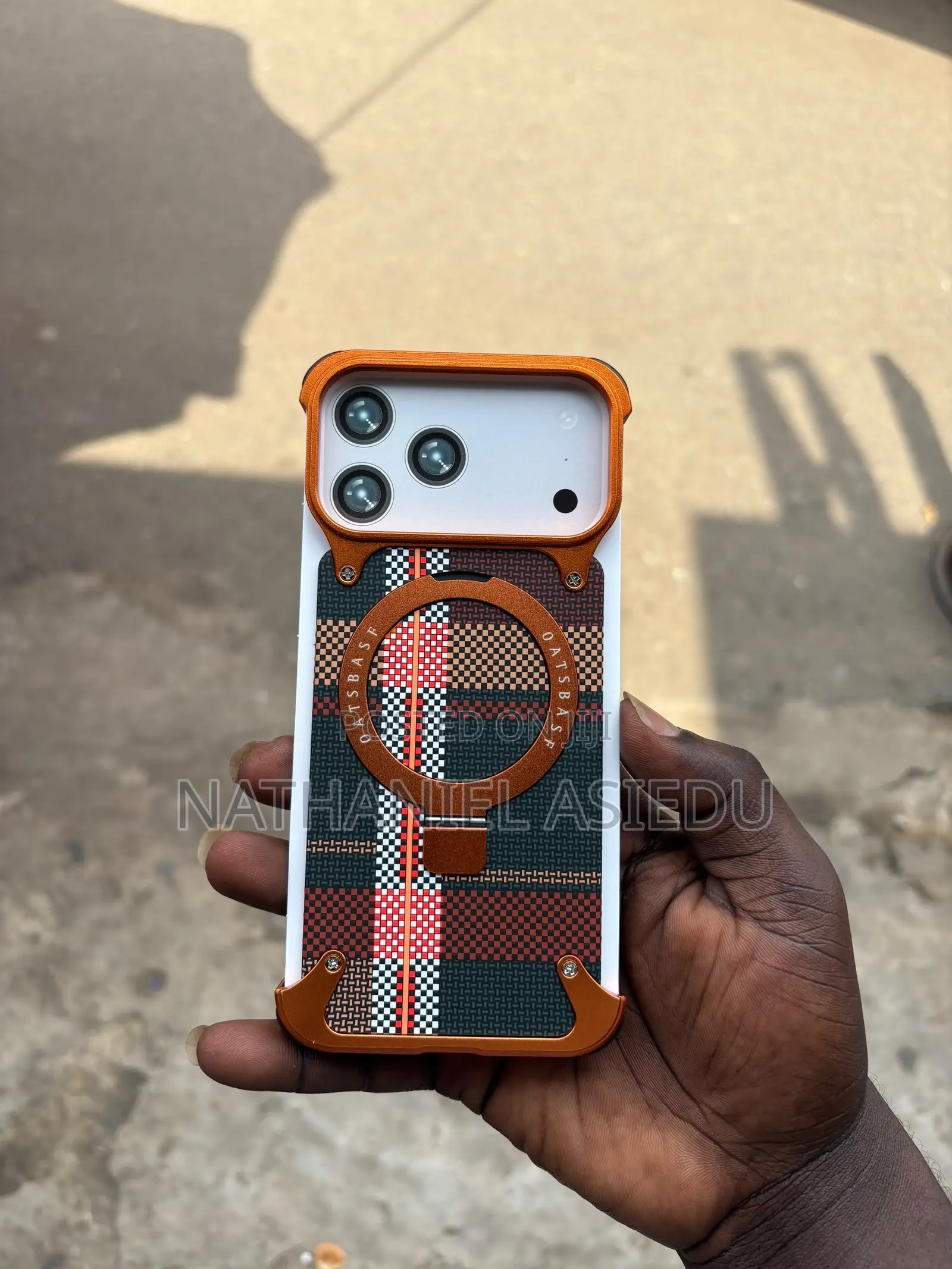 Oatsbasf Frameless Plaid Metal Case