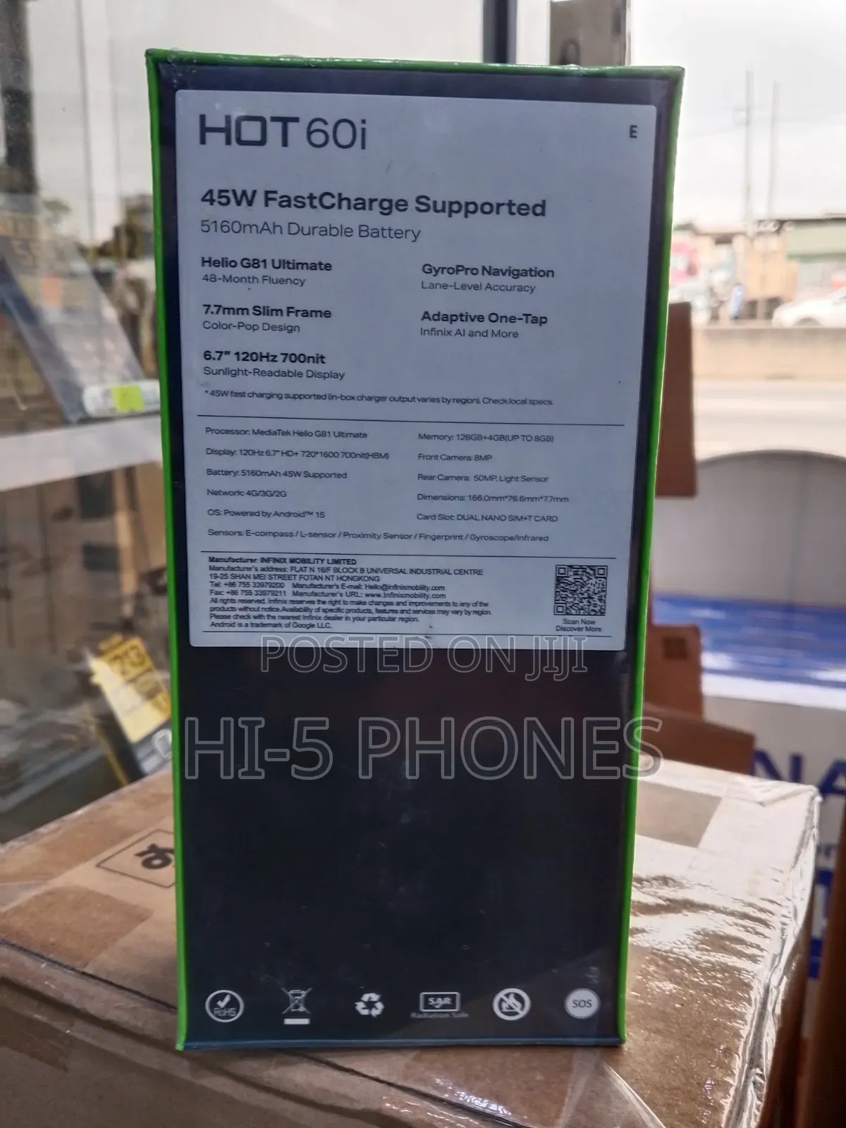 New Infinix Hot 60 128 GB Blue