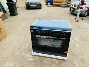Nasco NASGC-LME90B Gas Cooker - 5 Burner Oven Rotisserie Grill