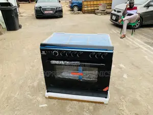 Nasco NASGC-LME90B Gas Cooker - 5 Burner Oven Rotisserie Grill