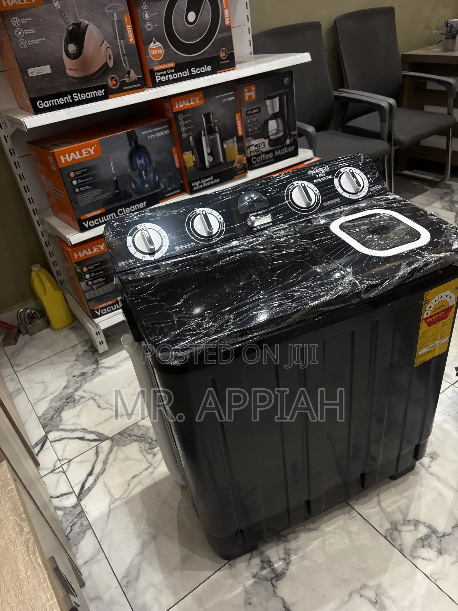 Sleek Nasco 7kg Spin Dry Electric Washing Machine(In Top) 