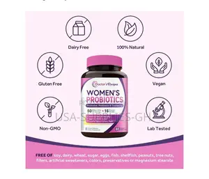 Doctor's Recipes Women's Probiotic, 60 Caps With Organic Cranberry Usa