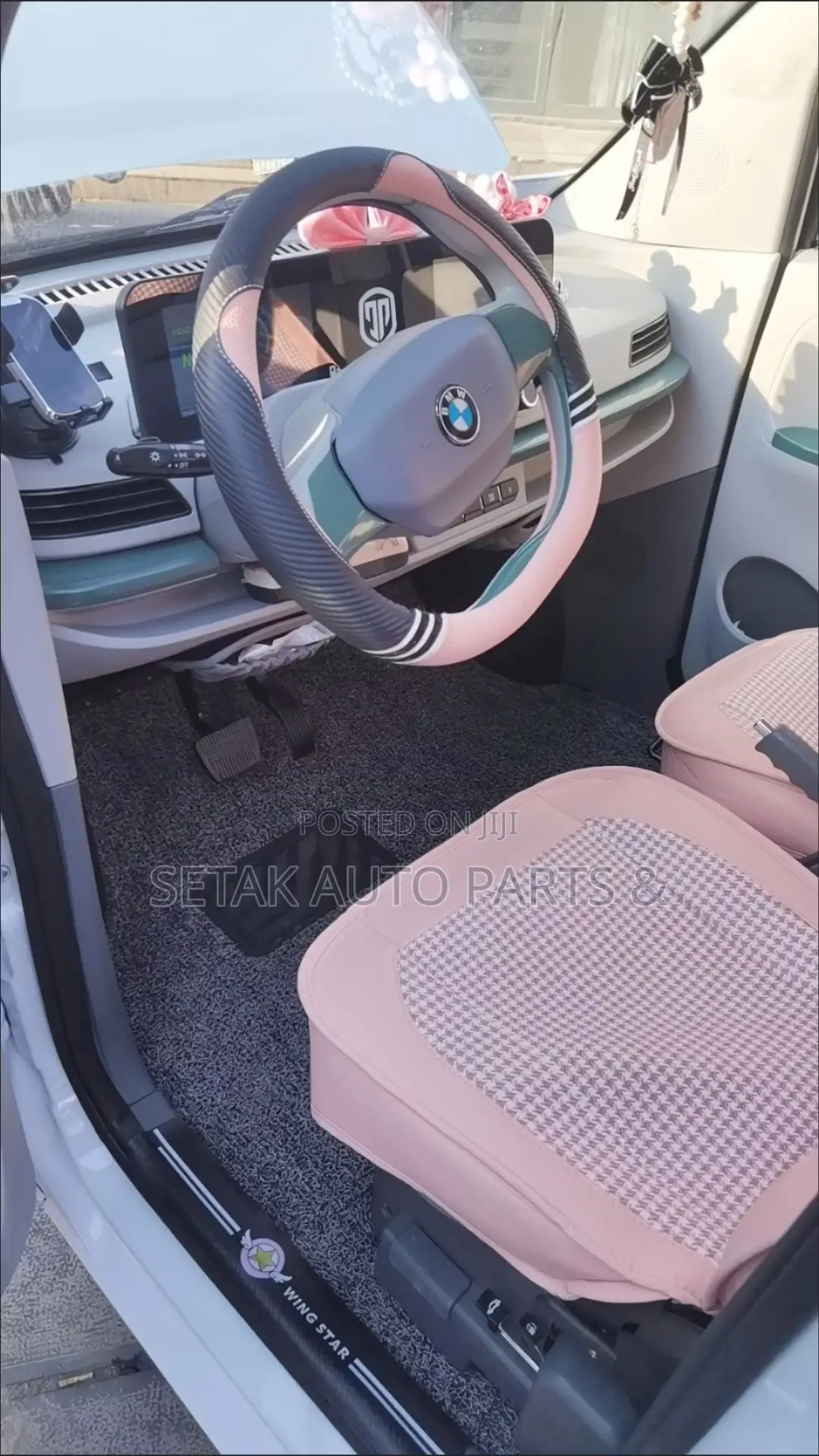 Universal Coil Car Floor Mats Set. Trimmable, Waterproof All-Weather