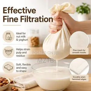 Reusable Cotton Cheese Nut Milk Strainer Bag - 30x20cm