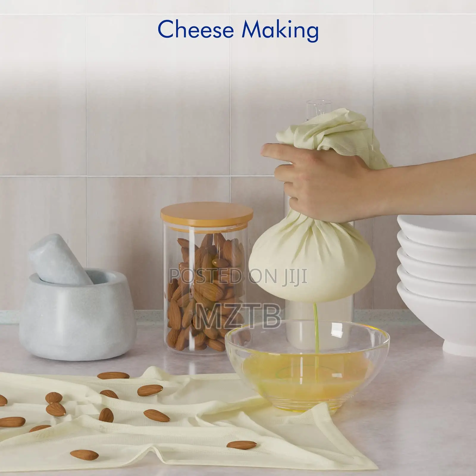 Reusable Cotton Cheese Nut Milk Strainer Bag - 30x20cm