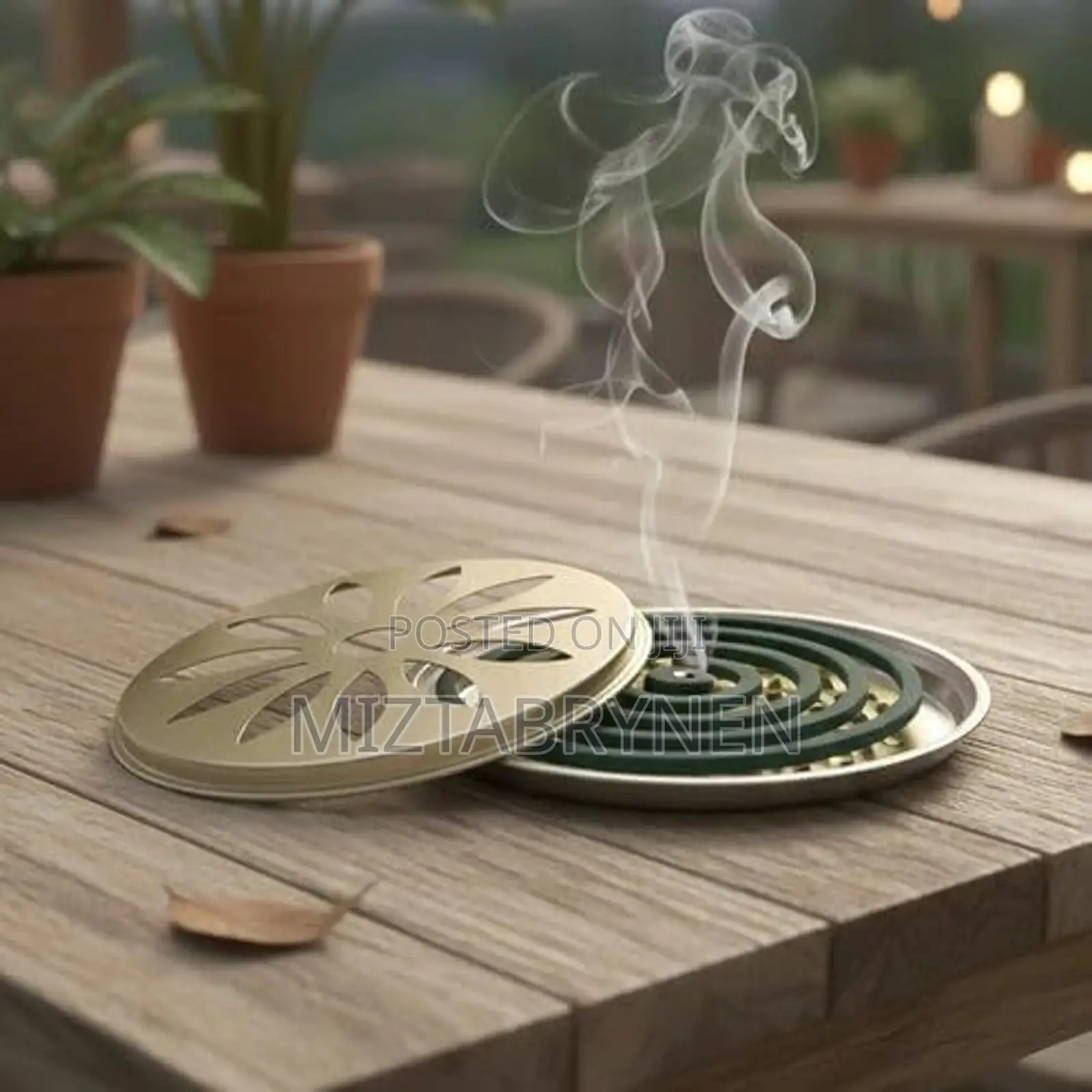 Coil Herbs Incense Burner With Decorative Lid