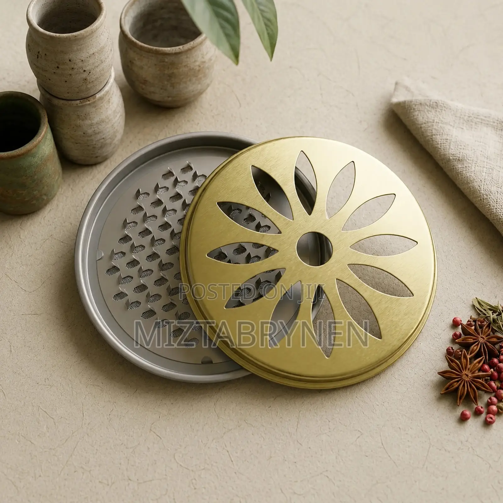 Coil Herbs Incense Burner With Decorative Lid