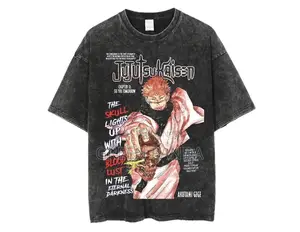 Anime Acid Wash T-Shirt