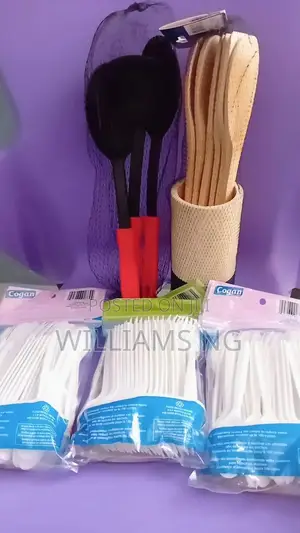 Wooden Cooking Spoon + Plastic Cooking Spoon +Plastic Teaspoon