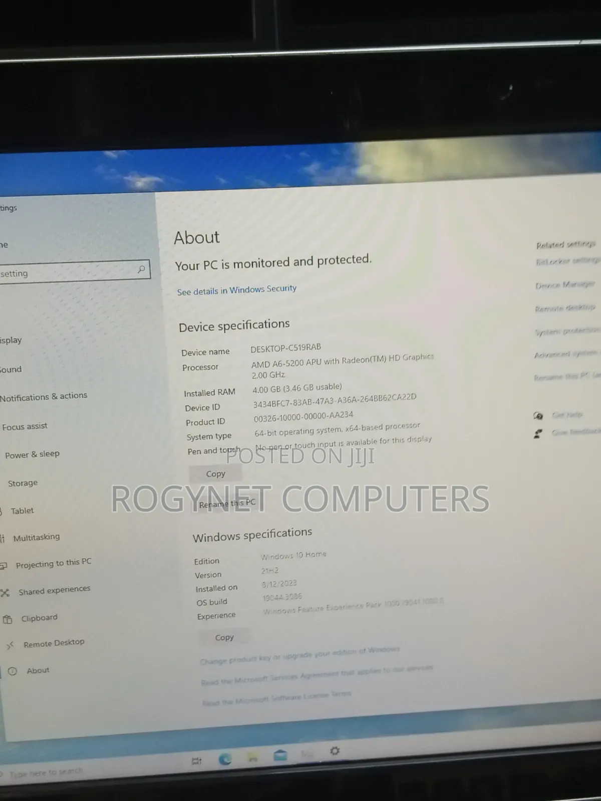Desktop Computer HP Pavilion 24 4GB AMD A6 HDD 1T