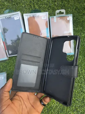 Samsung Galaxy Leather Flip Case for S22/S23/S24/S25 Ultra