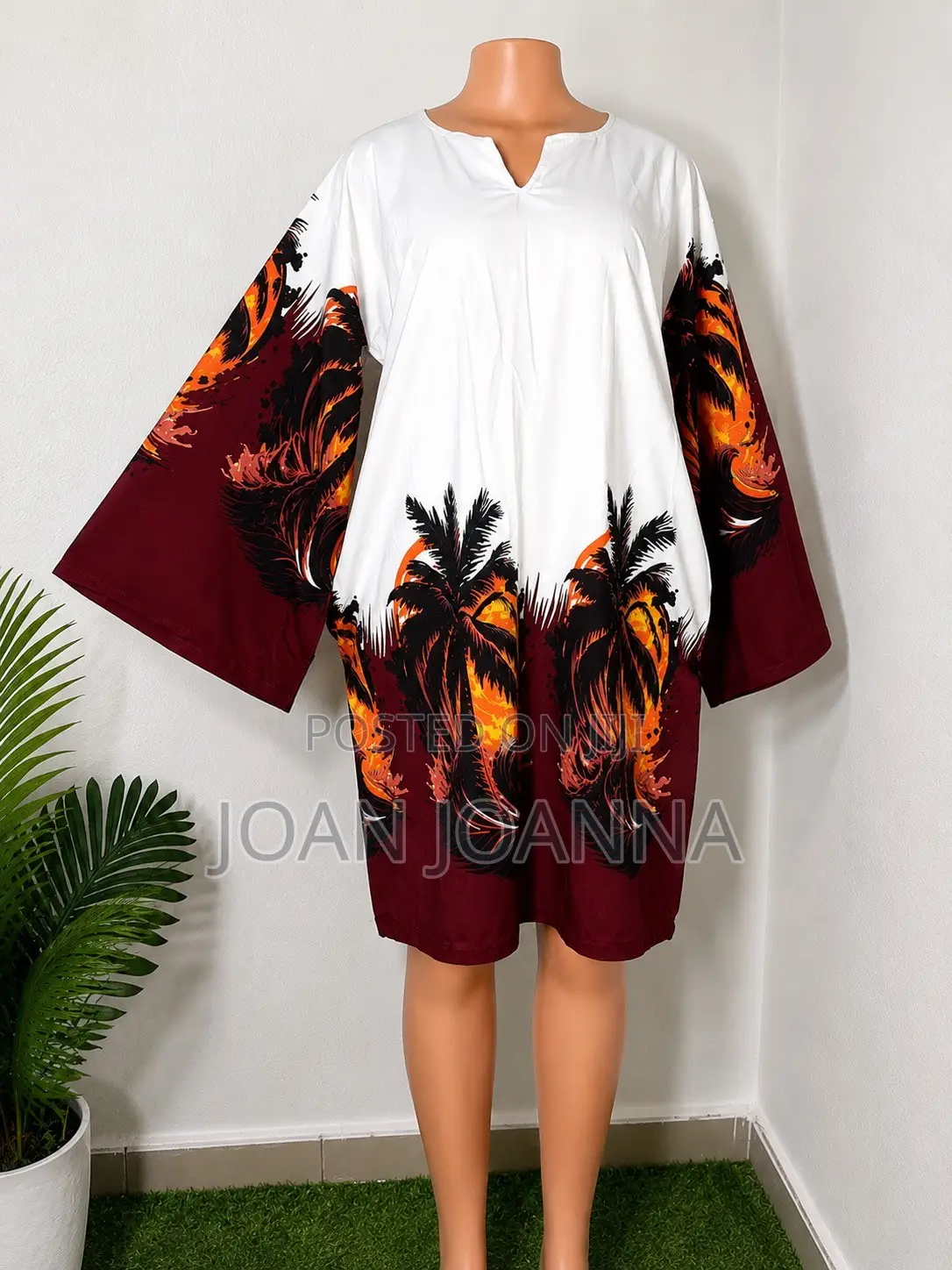 A-Line Dress With Bell Sleeve