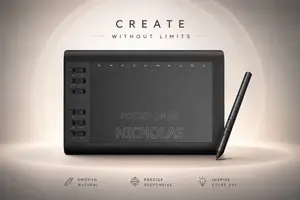 Graphics Drawing Tablet for Design Online Teaching - 10"x6"