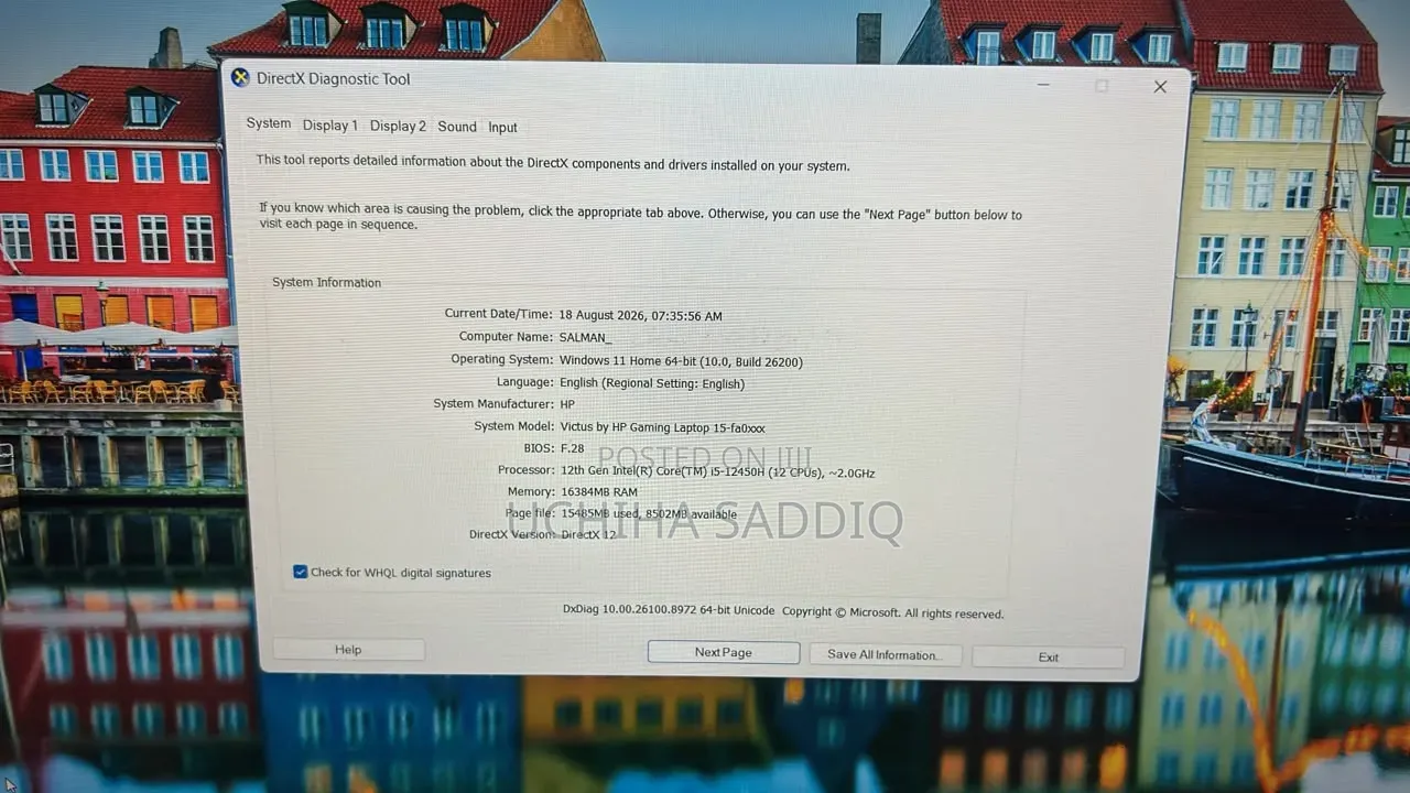 Laptop HP Victus 15 16GB Intel Core i5 SSD 512GB