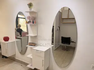 2 Salon Mirror With 2Side Drawers N Shelves Full Set