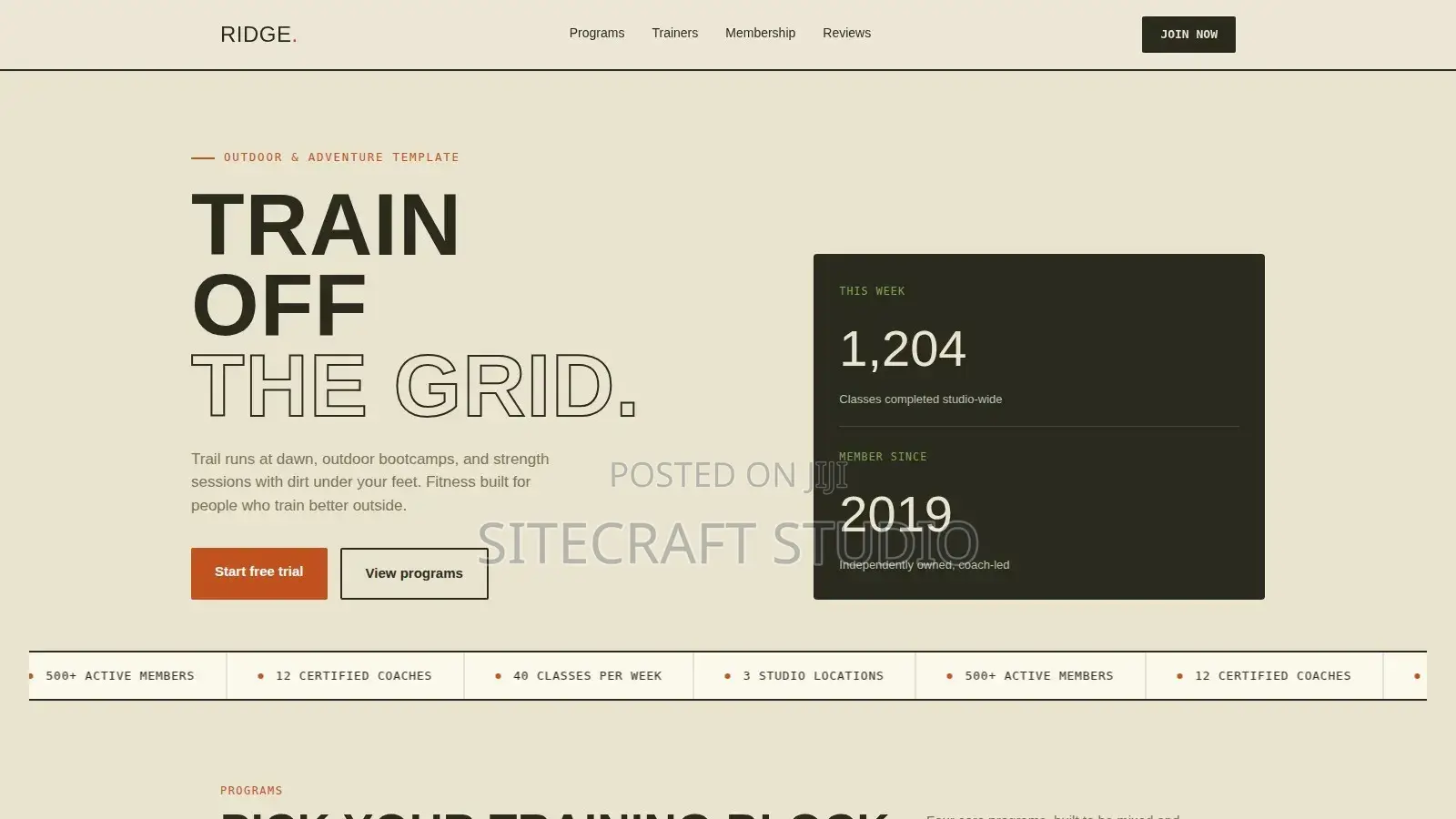"Fitness Website Templates — 4 Styles, Ready to Use"