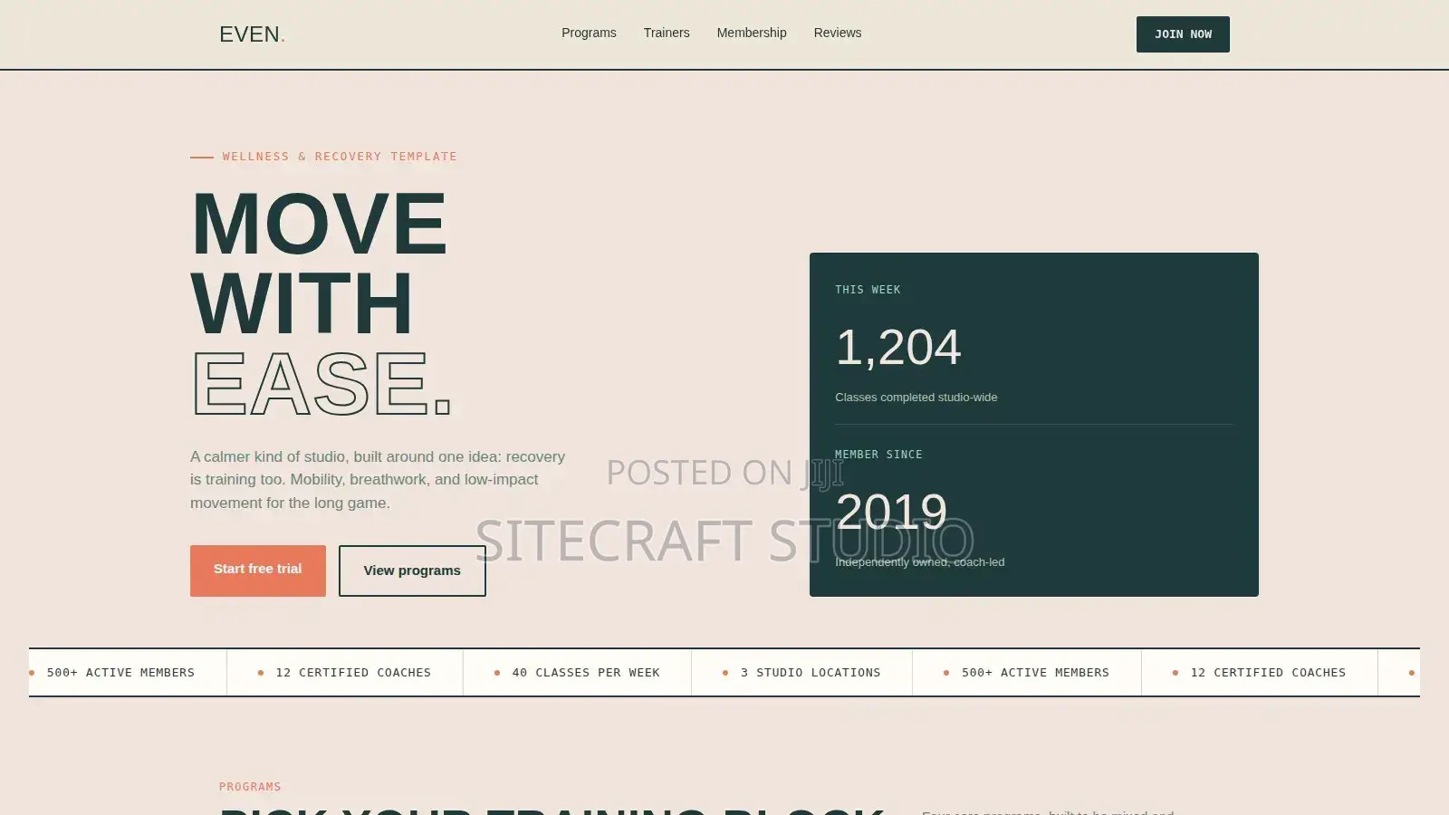 "Fitness Website Templates — 4 Styles, Ready to Use"
