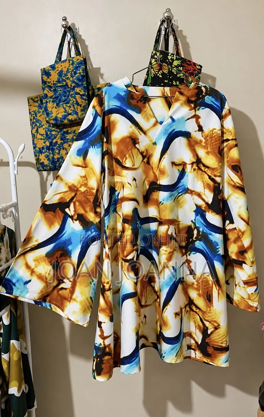 A-Line Dress With Bell Sleeve
