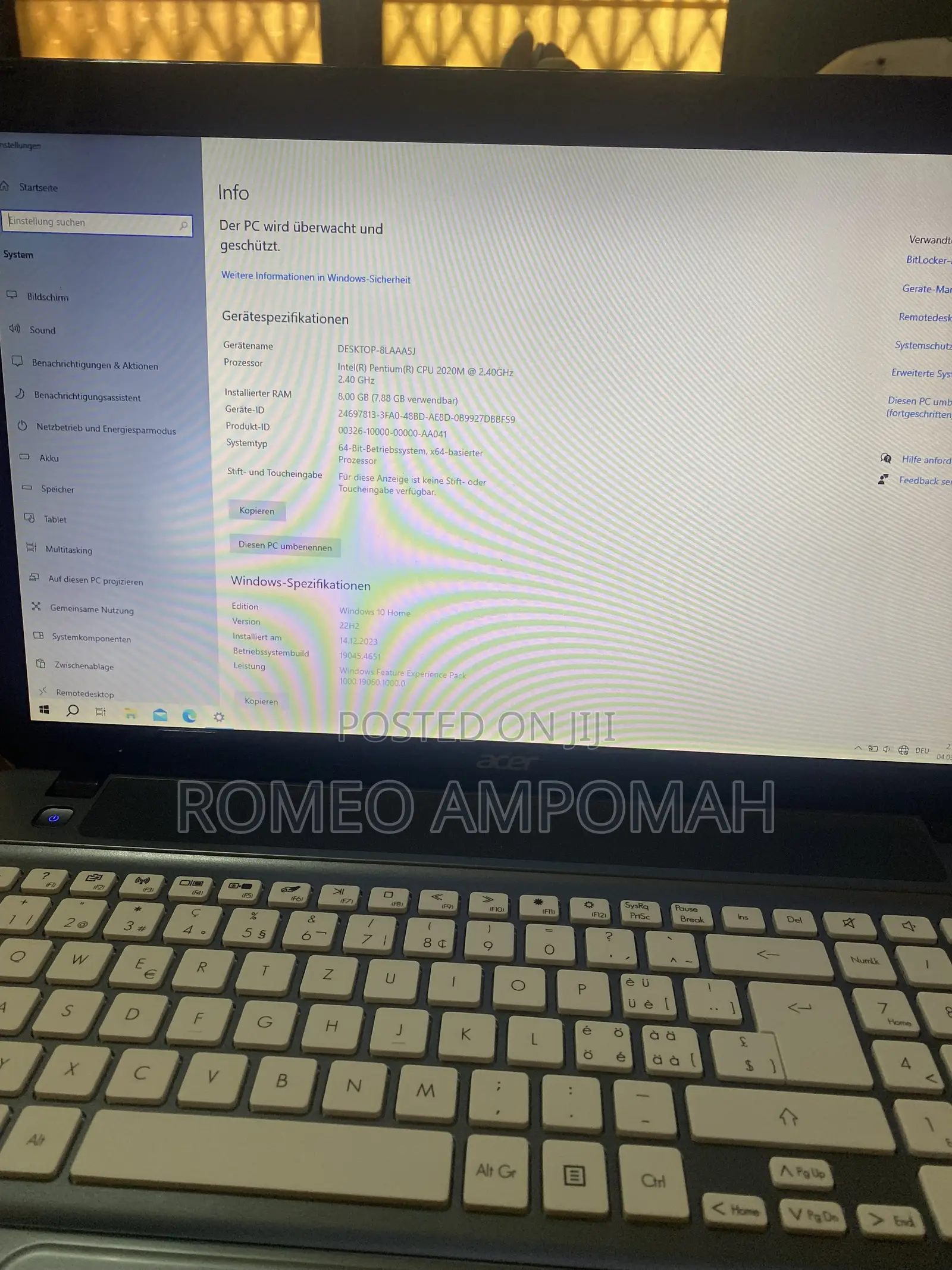 Laptop Acer Aspire 1 8GB Intel HDD 500GB