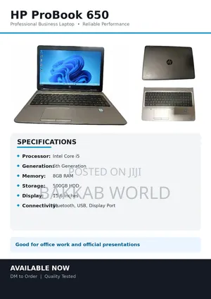 Laptop HP ProBook 650 G2 8GB Intel Core i5 HDD 500GB