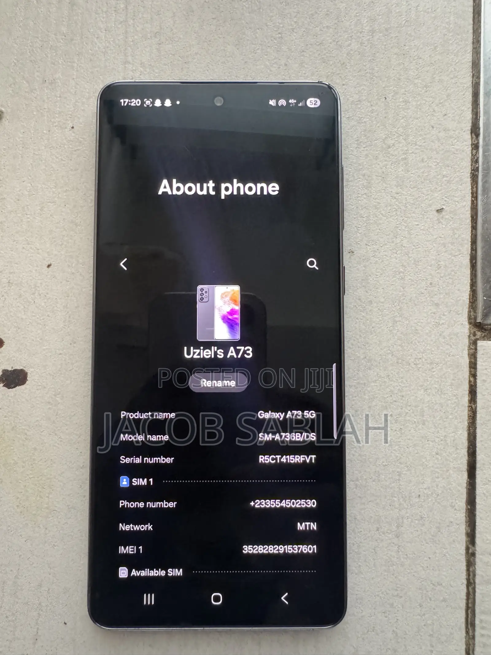 Samsung Galaxy A73 5G 128 GB Black