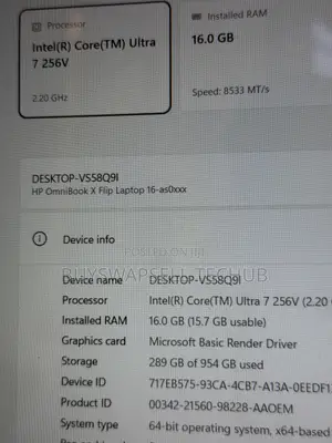 Laptop HP OmniBook X Flip 16" 16GB Intel Core Ultra 7 SSD 1T